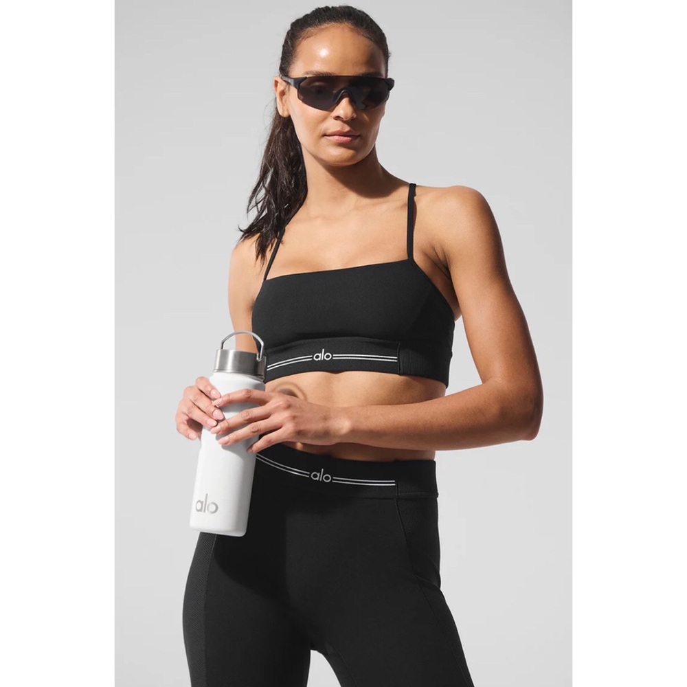 Alo Yoga Alosoft Relay Bra Black/White XS - Picture 3 of 7